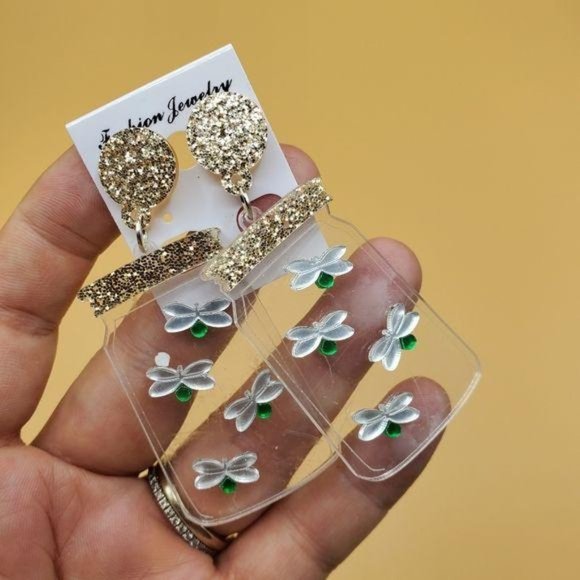 Lightning Bugs Mason jar statement earrings - Picture 3 of 6
